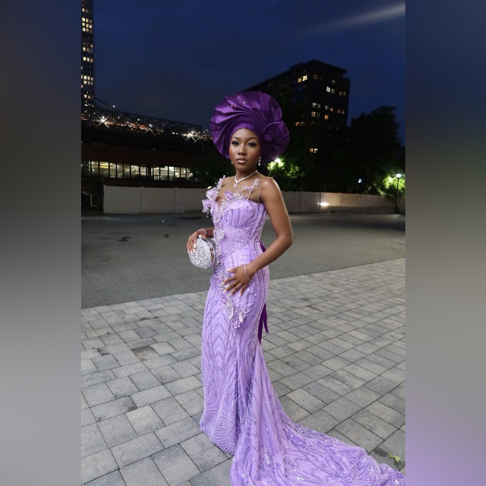 Custom Elegant Purple Prom Gown